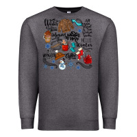 Charcoal Heather winter festive essentials Premium Sweatshirt - CowhideDigitalArt