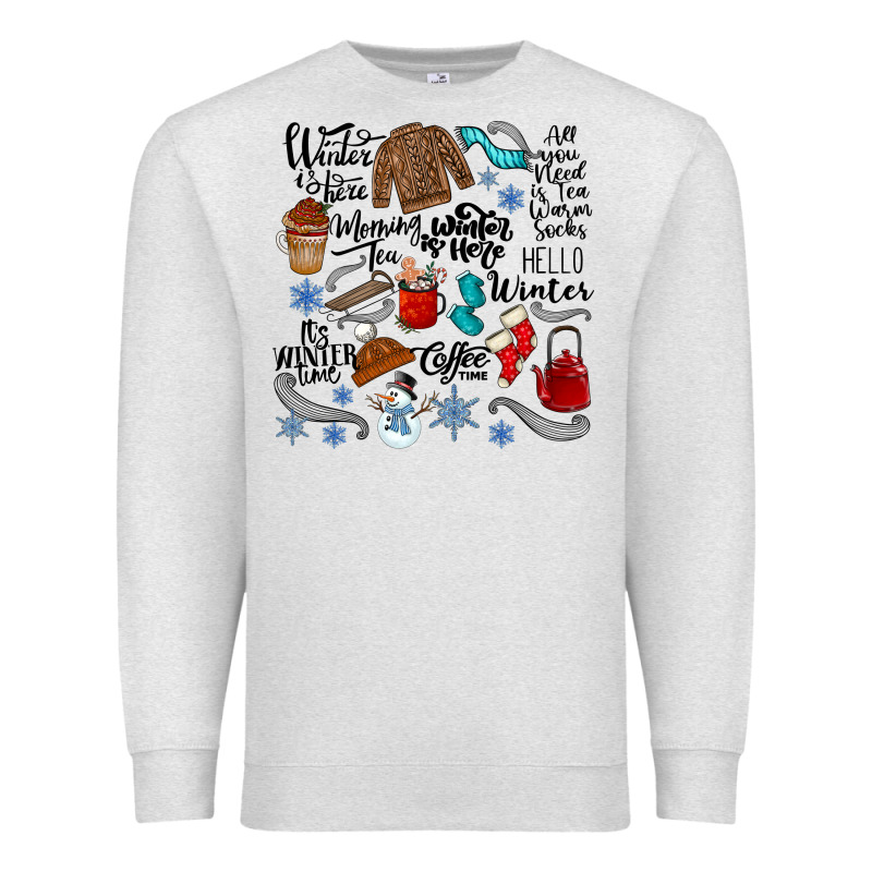 Winter Festive Essentials Premium Sweatshirt by CowhideDigitalArt | Teevron