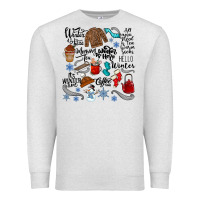 Oatmeal Heather winter festive essentials Premium Sweatshirt - CowhideDigitalArt