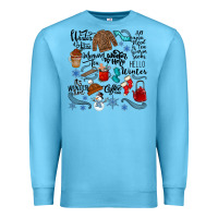 Ocean Blue winter festive essentials Premium Sweatshirt - CowhideDigitalArt