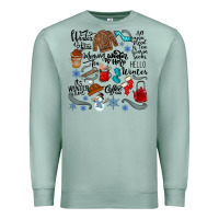 Seafoam winter festive essentials Premium Sweatshirt - CowhideDigitalArt