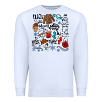 White winter festive essentials Premium Sweatshirt - CowhideDigitalArt