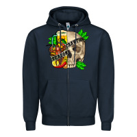 Navy skull crawfish season Zipper Hoodie - FaDigitalArtStudio