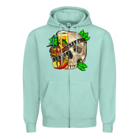 Seafoam skull crawfish season Zipper Hoodie - FaDigitalArtStudio