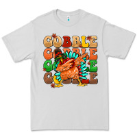 Dove Grey gobble gobble gobble gobble turkey Premium Tee - MaliasSmallBusiness