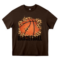 Chocolate Brown custom name basketball Heavy Core Tee - MaliasSmallBusiness