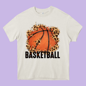 Custom Name Basketball Heavy Core Tee Designed By Maliassmallbusiness