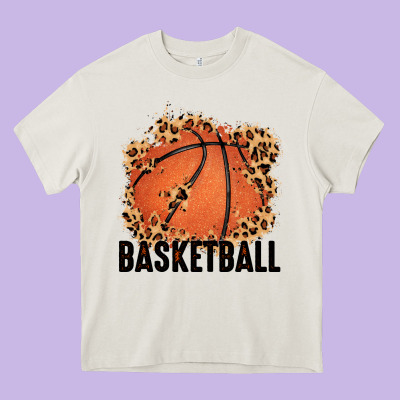 Custom Name Basketball Heavy Core Tee Designed By Maliassmallbusiness