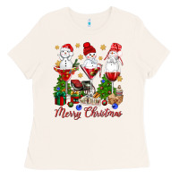Bone Merry Christmas wine and cocktails Ladies Tee - NancyCooperArtShop