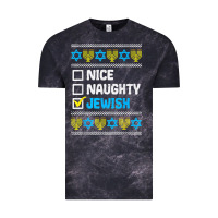 Cloud Black nice naughty jewish ugly hanukkah sweater chanukah jew gift premium t Vintage Tee - minhPixels