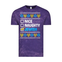 Cloud Purple nice naughty jewish ugly hanukkah sweater chanukah jew gift premium t Vintage Tee - minhPixels