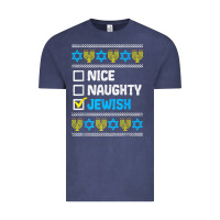 Vintage Denim nice naughty jewish ugly hanukkah sweater chanukah jew gift premium t Vintage Tee - minhPixels