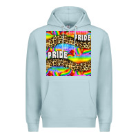 Pride Lgbtq Leopard With Love And Rainbow Seamless Premium Hoodie | Teevron