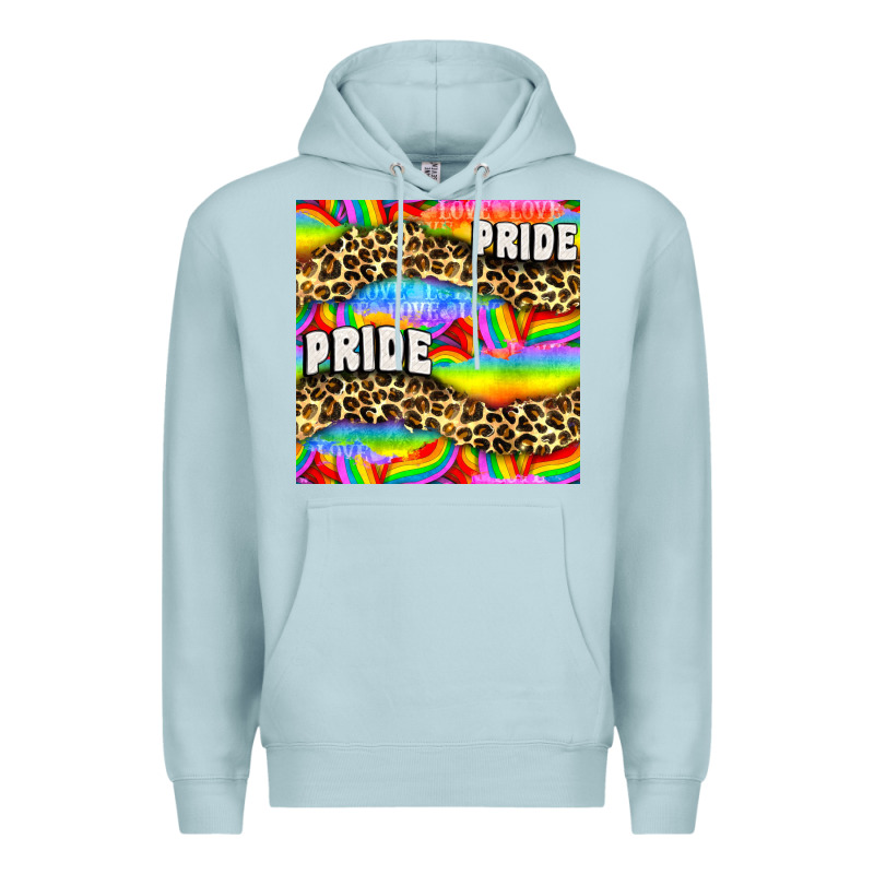 Pride Lgbtq Leopard With Love And Rainbow Seamless Premium Hoodie by BundleAndBundleShop | Teevron