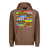 Chestnut Pride lgbtq leopard with love and rainbow seamless Premium Hoodie - BundleAndBundleShop