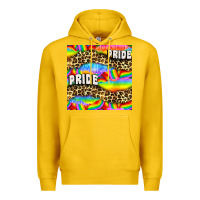 Lemon Pride lgbtq leopard with love and rainbow seamless Premium Hoodie - BundleAndBundleShop