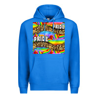 True Royal Pride lgbtq leopard with love and rainbow seamless Premium Hoodie - BundleAndBundleShop