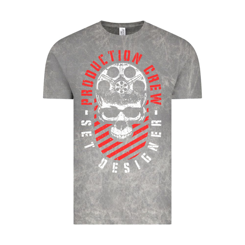 Production Crew Set Designer Movie Film Halloween Skull Vintage Tee by minhPixels | Teevron