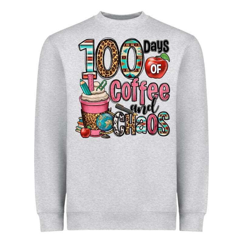 Hundred Days Of Coffee And Chaos Heavyweight Sweatshirt by OliviaCreatesArt | Teevron