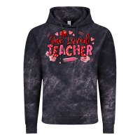 Cloud Black one loved teacher afro messy bun Vintage Hoodie - texasbilliewilder
