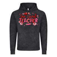 Vintage Black one loved teacher afro messy bun Vintage Hoodie - texasbilliewilder