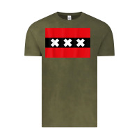 Vintage Olive amsterdam flag souvenir heritage travel gift t shirt Vintage Tee - minhPixels
