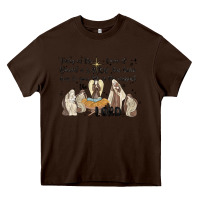 Chocolate Brown nativity Heavy Core Tee - MaliasSmallBusiness