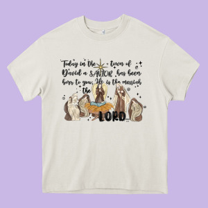 Nativity Heavy Core Tee Designed By Maliassmallbusiness