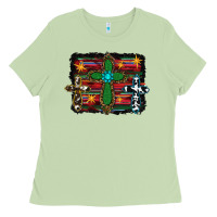 Matcha cross leopard cowhide glitter serape Ladies Tee - RanaPortraitStore