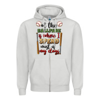 Dove Grey at the ballpark is where i spend most my days Zipper Hoodie - BundleAndBundleShop