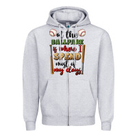Heather Grey at the ballpark is where i spend most my days Zipper Hoodie - BundleAndBundleShop