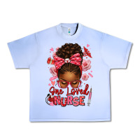 Grape Ice one loved nurse afro messy bun Urban Heavy Tee - texasbilliewilder