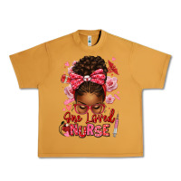 Peanut Butter one loved nurse afro messy bun Urban Heavy Tee - texasbilliewilder