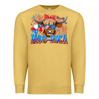 Antique Gold moo rica Premium Sweatshirt - CowhideDigitalArt