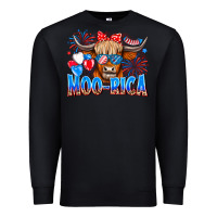 Black moo rica Premium Sweatshirt - CowhideDigitalArt
