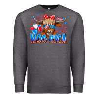 Charcoal Heather moo rica Premium Sweatshirt - CowhideDigitalArt