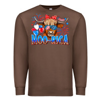 Chestnut moo rica Premium Sweatshirt - CowhideDigitalArt