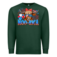 Sports Green moo rica Premium Sweatshirt - CowhideDigitalArt