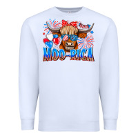 White moo rica Premium Sweatshirt - CowhideDigitalArt