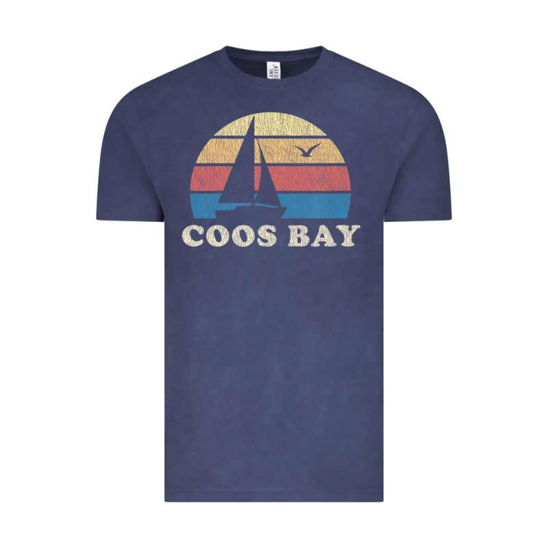 Coos Bay Or Vintage Sailboat 70s Throwback Sunset Vintage Tee by minhPixels | Teevron