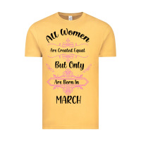Vintage Mustard all women are created equal but only the smartest are born in march Vintage Tee - Bettercallsaul