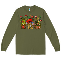 Army Green Christmas Army Gnomes 4th of july Long Sleeve Tee - HowdyJamesFarm