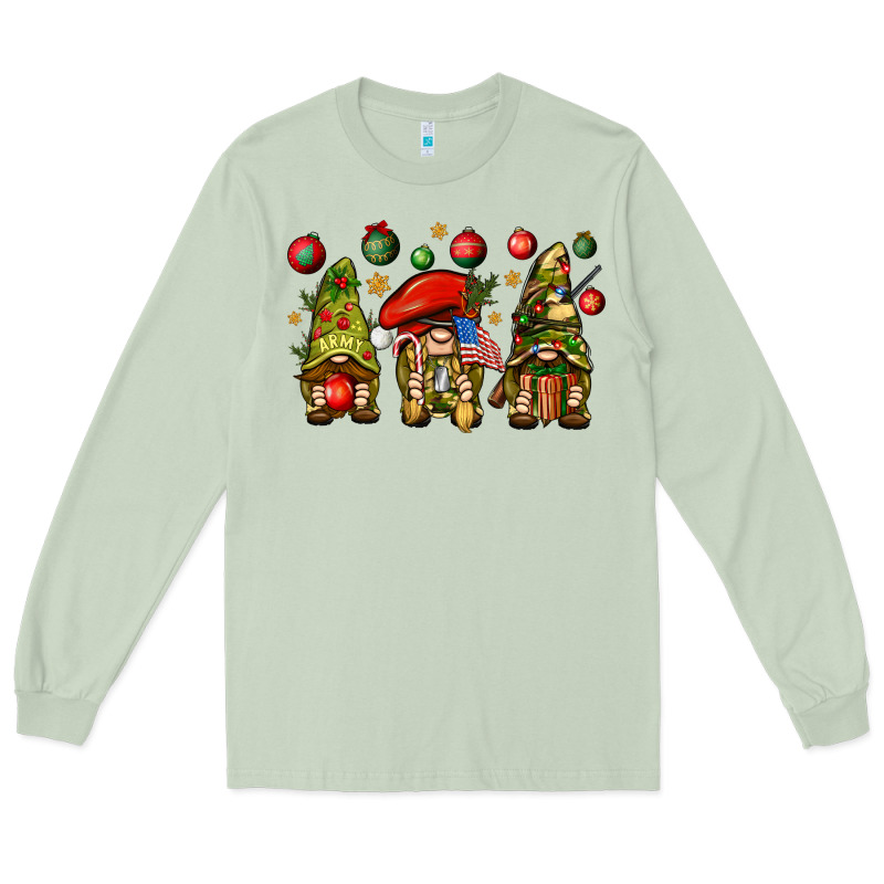Christmas Army Gnomes 4th Of July Long Sleeve Tee by HowdyJamesFarm | Teevron