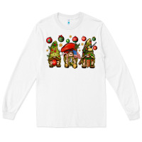 White Christmas Army Gnomes 4th of july Long Sleeve Tee - HowdyJamesFarm