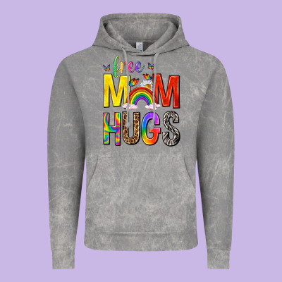 Free Mom Hugs With Butterflies Vintage Hoodie Designed By Texasbilliewilder