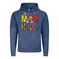 Vintage Denim Free Mom Hugs with Butterflies Vintage Hoodie - texasbilliewilder