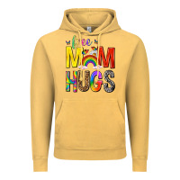 Vintage Mustard Free Mom Hugs with Butterflies Vintage Hoodie - texasbilliewilder