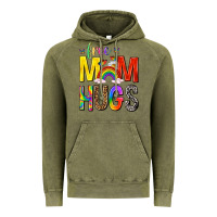 Vintage Olive Free Mom Hugs with Butterflies Vintage Hoodie - texasbilliewilder