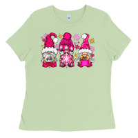 Matcha Pink Christmas winter gnomes Ladies Tee - NancyCooperArtShop