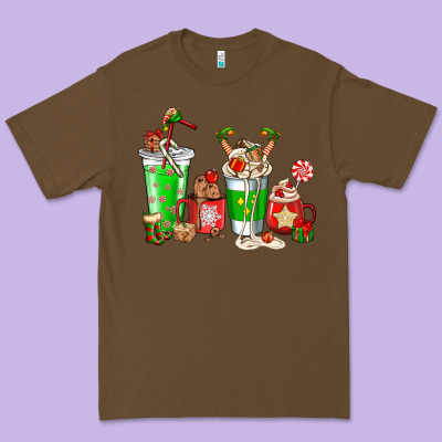 Elf Coffee Cups Premium Tee Designed By Nancycooperartshop